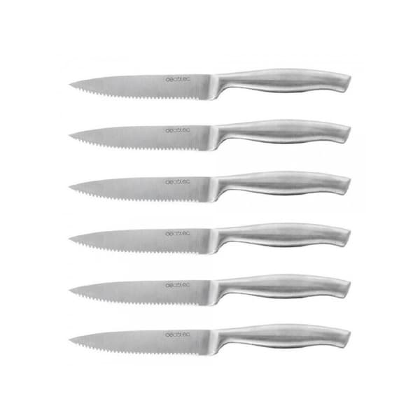Cecotec Set of 6 professional serrated meat knives, with 2-mm thick blade.