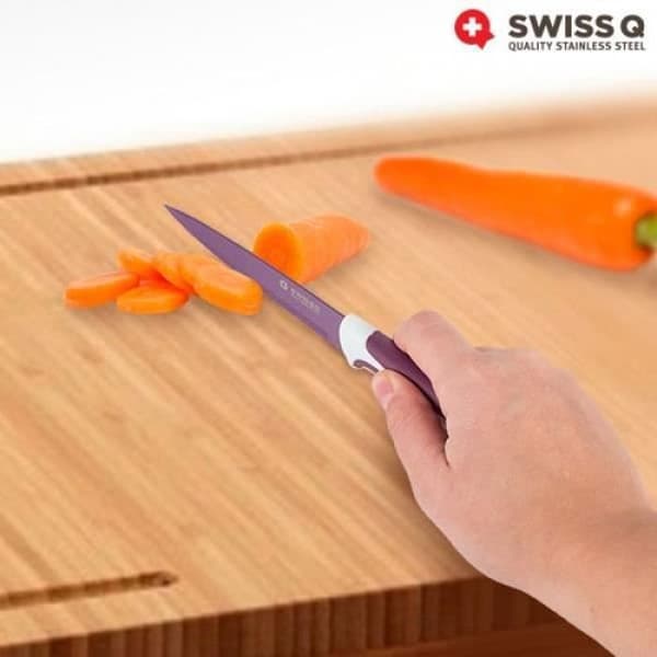 SWISS Q KERAMISK BETRÄCKDA KNIVAR (6 stycken)