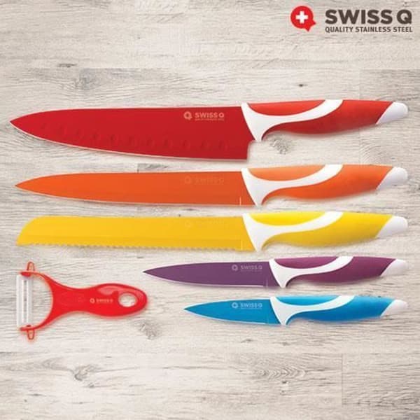 Swiss Q keramiska knivar (6 delar)
