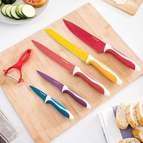 InnovaGoods-set med knivar och skalare, rostfritt stål, flerfärgat, 38x 24x 3cm[530]