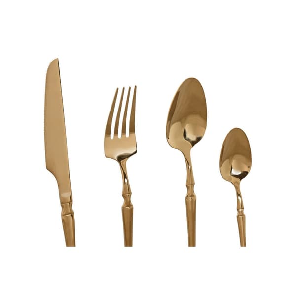 Bestick Home ESPRIT Gyllene Rostfritt stål 3 x 1,5 x 15 cm 16 Delar