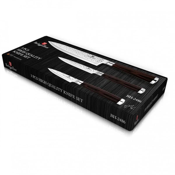 SÆT MED 3 BERLINGER HAUS BH-2486 SHINE BASALT KNIVE