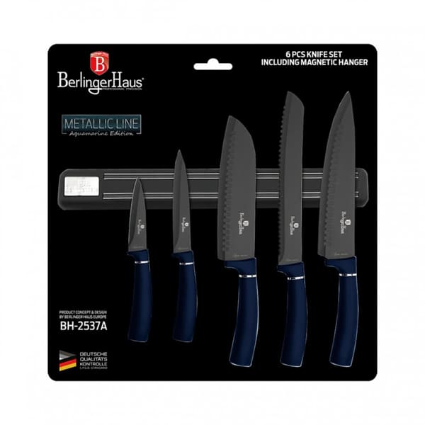 SÆT MED 5 KØKKENKNIVE MED STRIP BERLINGER HAUS BH-2537 AQUAMARINE