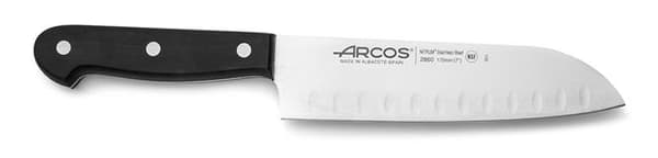 Santoku-veitsi kuulahiomakoneella, UNIVERSAL-sarja, Arcos, musta, (P)290mm Perusversio
