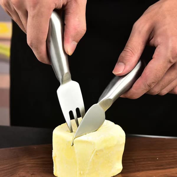 INF Ostekniv i rustfrit stål - perfekt til ost, smør og mere