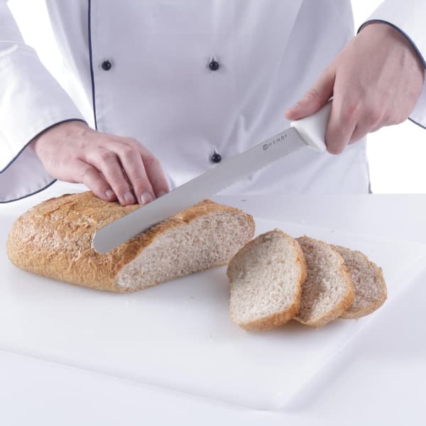HACCP brødkniv 385mm - hvid - HENDI 843055