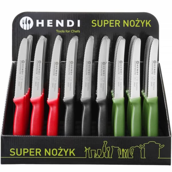 Supervass universalkökskniv, tandat blad 22 cm - svart