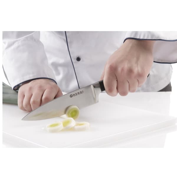 Professionel kokkekniv smedet af Kitchen Line stål 200 mm - Hendi 781319