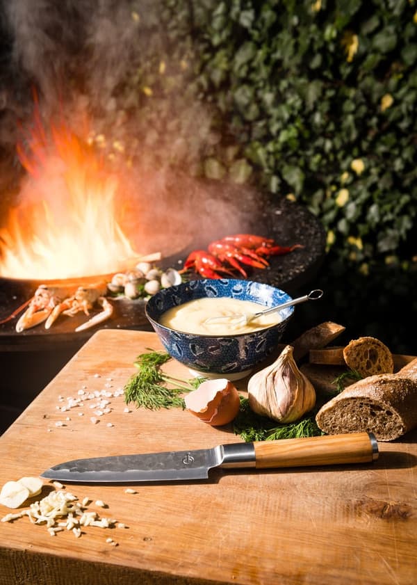 Santoku kokkekniv - 14cm - Allround kniv - 440C-stål