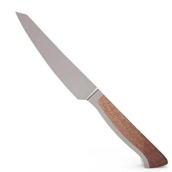 Güde - AC-1V/14 - GUDE Solingen - Smidd tandad stekkniv, 14 cm, valnötsträ, CAMINADA, Handgjord Tyskland