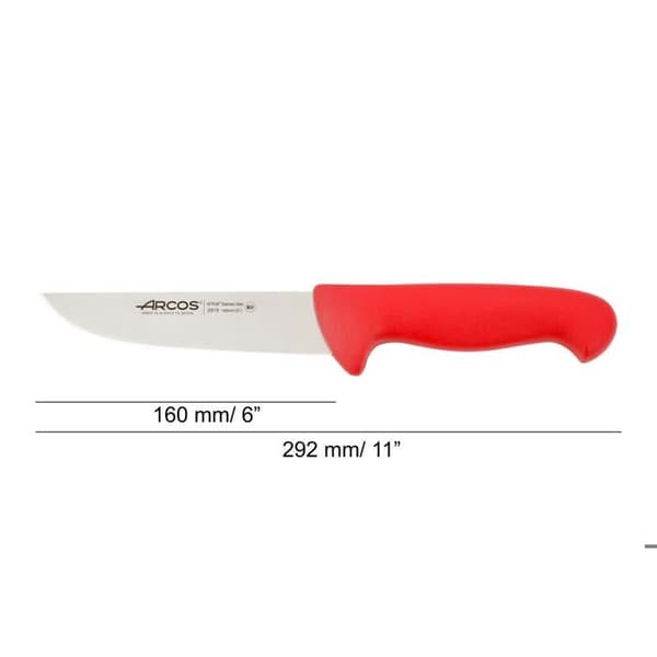 Slaktkniv Arcos Couleur - Prof 291522 rostfritt stål Nitrum och mango ergonomiskt blad i röd polypropen och blad