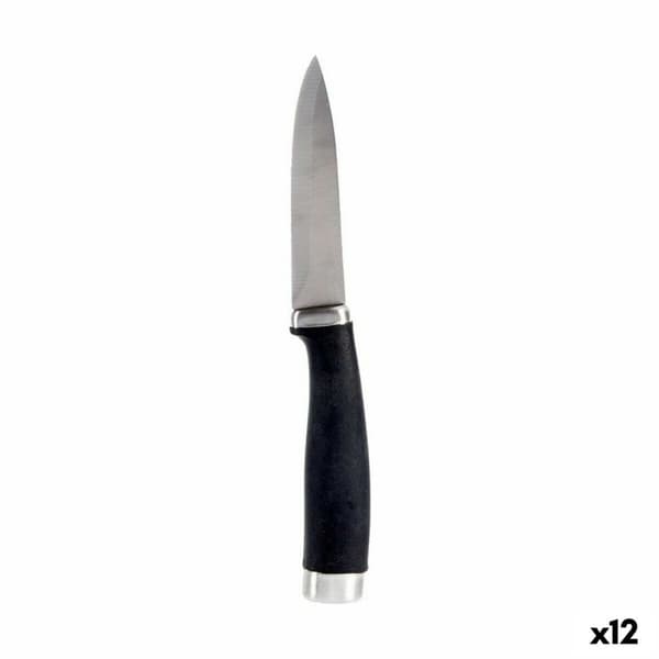 Skalkniv Kinvara KT11-5603-06 Svart Silvrig Rostfritt stål Plast (12 antal)