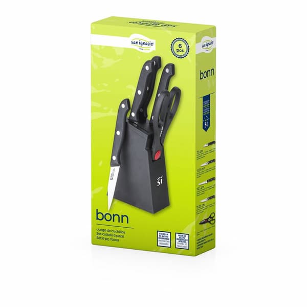 Sæt med køkkenknive og holder San Ignacio SG-4181