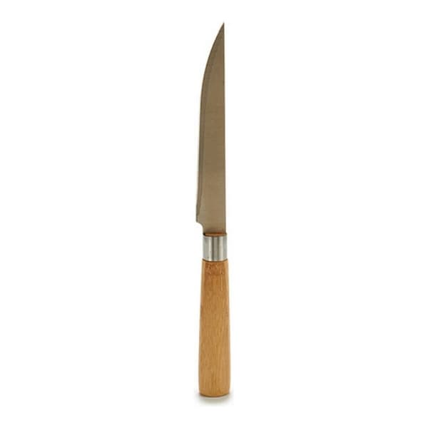 Køkkenkniv Kinvara KT116042D Brun Sølvfarvet Bambus Rustfrit stål 2 x 24 x 2 cm