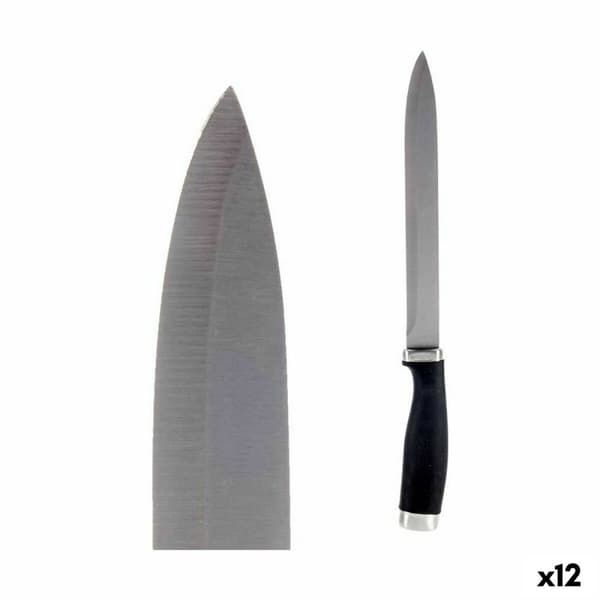 Køkkenkniv Kinvara KT11-5603-03 Sort Sølvfarvet Rustfrit stål Plastik 3,5 x 33 x 2 cm (12 enheder)