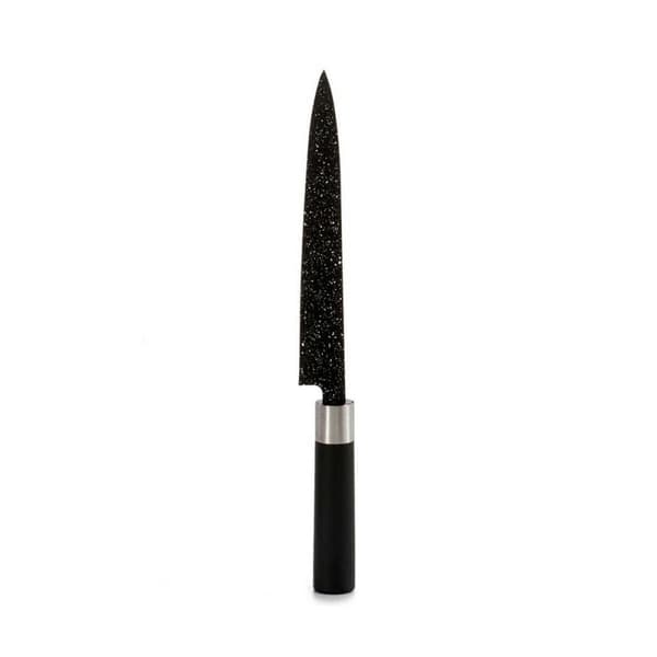 Køkkenkniv Kinvara KT11-5604M02 Sort Sølvfarvet Rustfrit stål Plastik 3,5 x 33,3 x 2,2 cm Marmor (12 enheder)