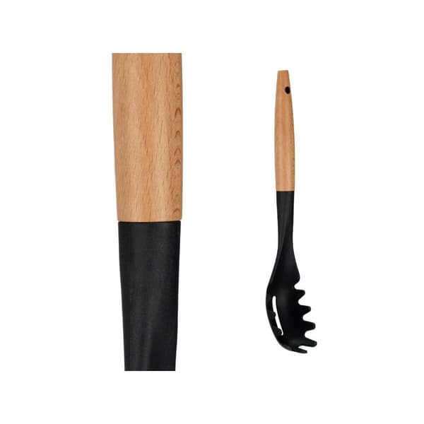 Pastaske Kinvara KT190072-6 PBT Sort Natur Træ 6 x 33,5 x 6 cm (12 enheder)