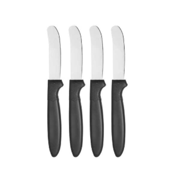 Knivsæt Kinvara CN-KT172244E Sort Sølvfarvet Rustfrit stål Plastik 17 cm (12 enheder)