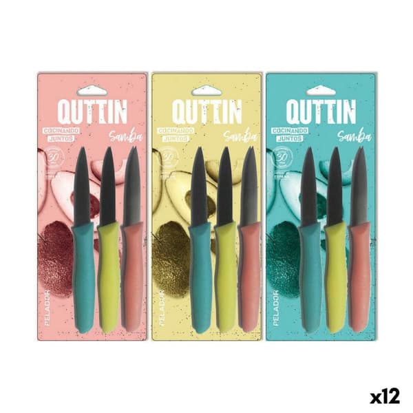 Knivsæt Quttin Samba 3 Dele 19,5 x 2 x 1 cm (12 enheder)