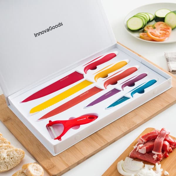 Keramikkniver og Skrellesett Knoolvs InnovaGoods 6 Deler