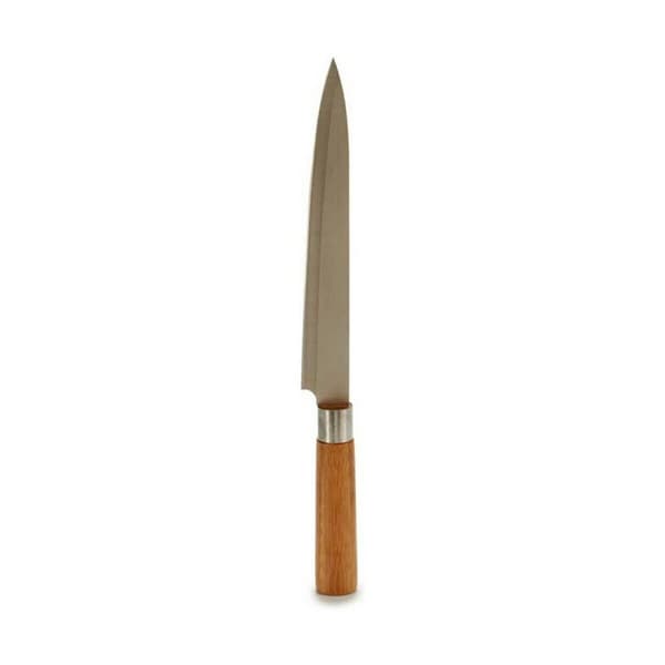 Kjøkkenkniv Kinvara 43891 Brun Sølv Bambus Rustfritt stål 3 x 33,5 x 2,5 cm (12 enheter)
