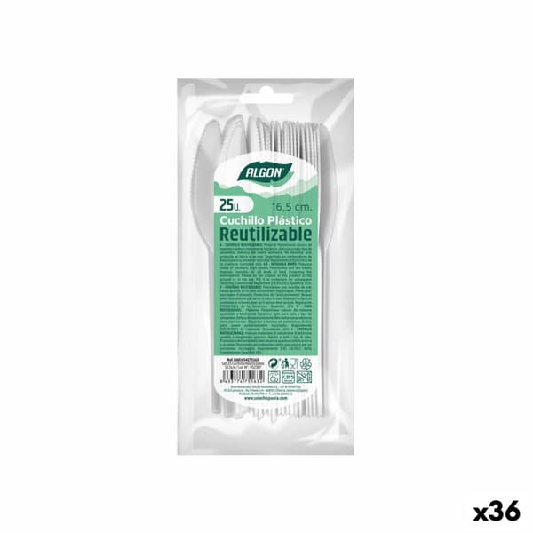 Knivsett Algon Gjenbruk Hvit 36 Enheter 16,5 cm