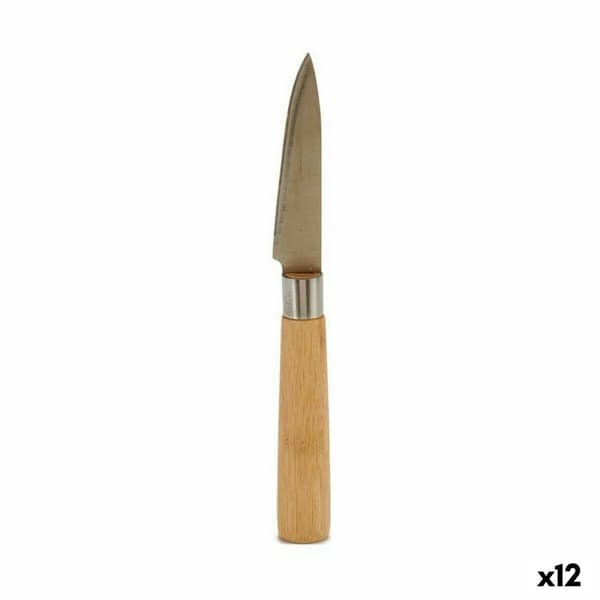 Kuorimaveitsi Kinvara KT116042E Ruskea Hopeinen Bambu Ruostumaton teräs 22 x 19,5 x 2 cm (12 osaa)
