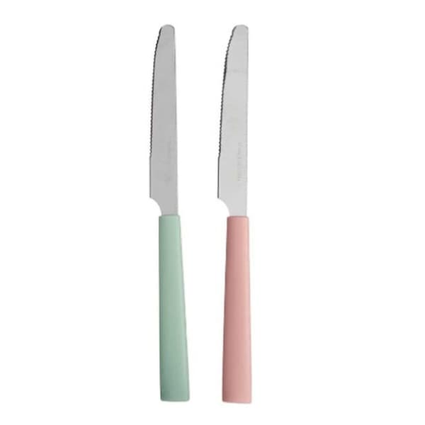 Veitsisetti Kinvara CN-KT166096-1K Vihreä Pinkki Hopeinen Ruostumaton teräs Muovinen (12 osaa)
