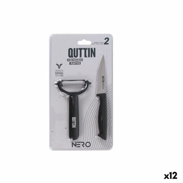 Køkkensæt Quttin Nero Sort 2 Dele (12 enheder)