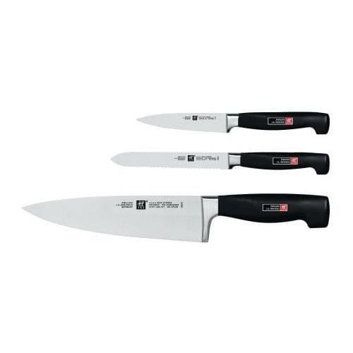 Knivset - ZWILLING - Four Star - 3 delar - Rostfritt stål - Ergonomisk