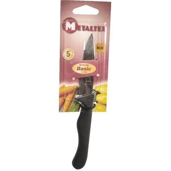 Kontorskniv METALTEX 258129 - Blad av härdat rostfritt stål - Ergonomiskt handtag - Tål maskindisk