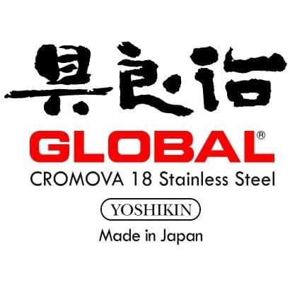 Kökskniv - Global - GS1 - 11 cm blad - härdat rostfritt stål - avsmalnande ihåligt handtag