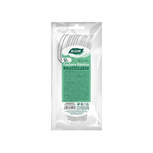 Set med skedar Algon Återanvändningsbar Transparent 36 antal 16,6 cm