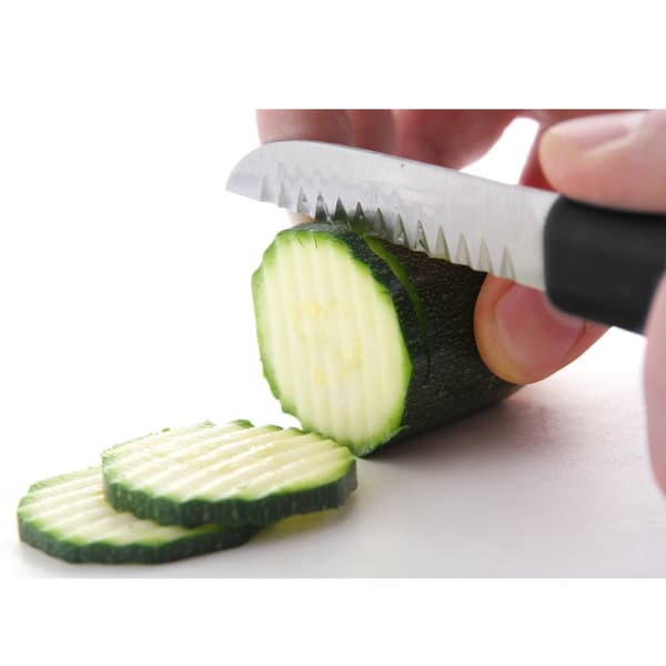 Dekorativ kniv med ett tandat blad i rostfritt stål - Hendi 856062