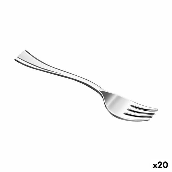 Sett med gjenbrukbare gafler Algon Sølv 50 Deler 10 cm (20 enheter)
