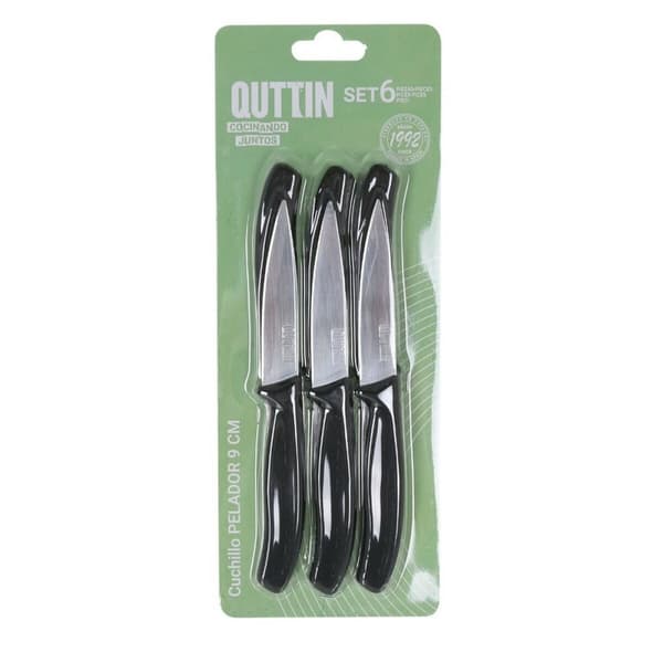Set med skalknivar Quttin Basic 6 Delar 19,5 x 2 x 1 cm (12 antal)