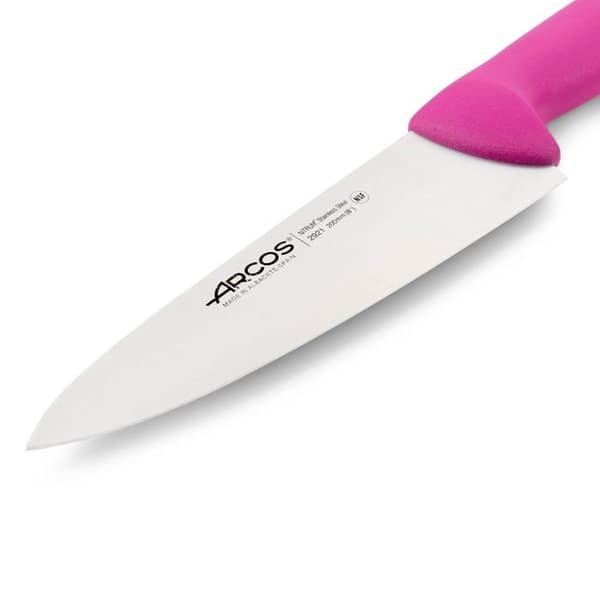Kockkniv Arcos 2900 - Prof 292131 i Nitrum rostfritt stål och mango Ergonomisk raket i polypropylen fuscia färg och