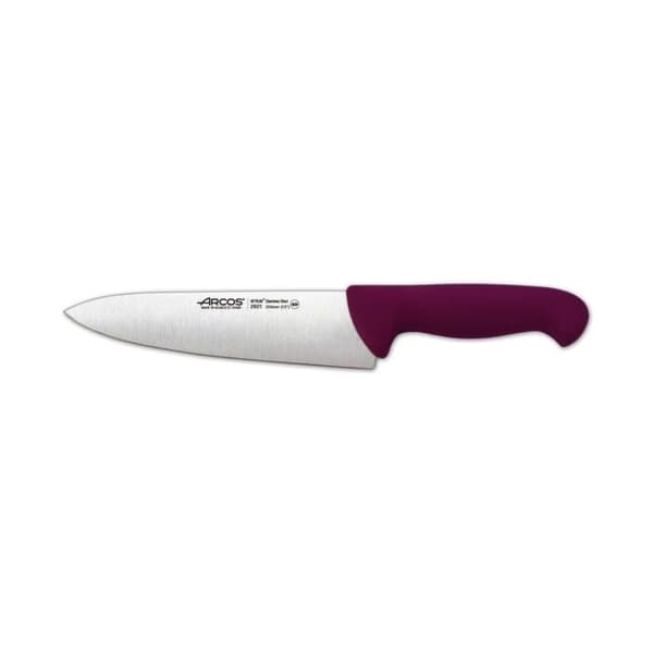 Kockkniv Arcos 2900 - Prof 292131 i Nitrum rostfritt stål och mango Ergonomisk raket i polypropylen fuscia färg och