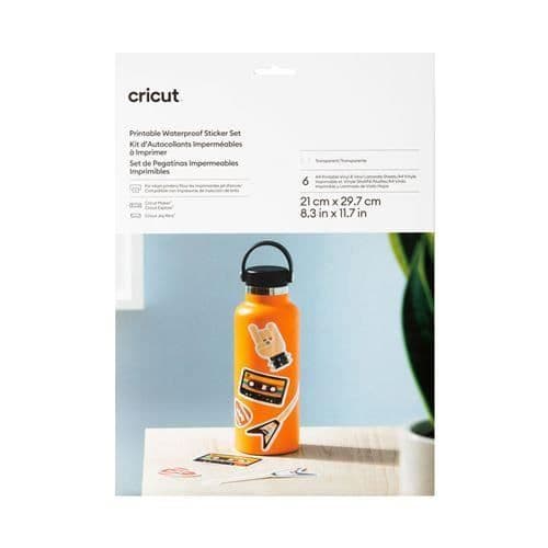 Tillbehör Skärmaskiner och värmepressar Cricut vattentät utskrivbar klistermärkessats - Transparent
