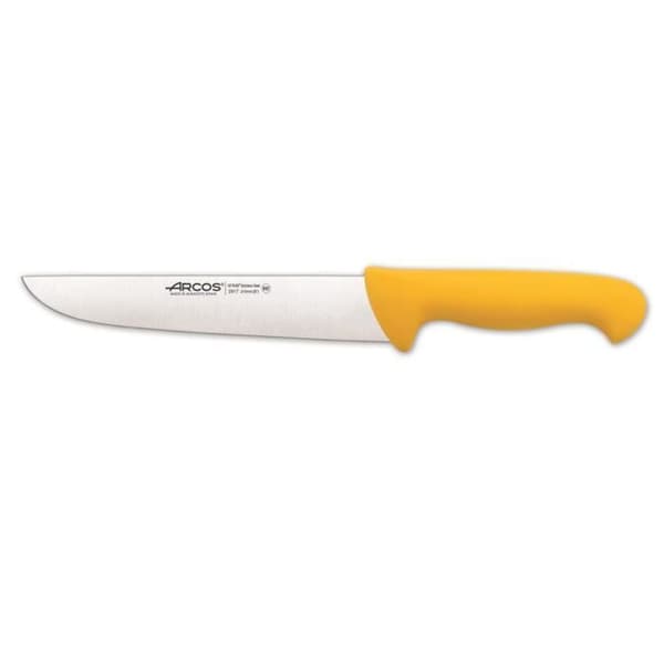 Slaktkniv Arcos Color - Prof 291700 i Nitrum rostfritt stål och mangogul polypropen ergonomisk med skärblad