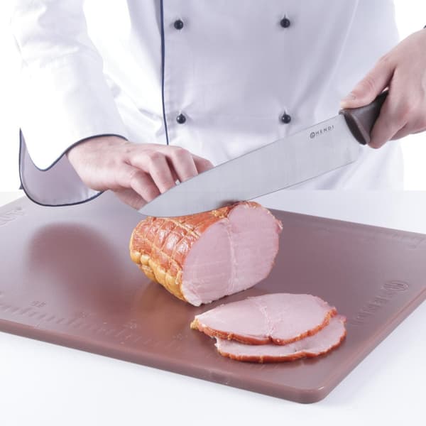 Kokkekniv til pålæg og tilberedt kød HACCP 385mm - brun - HENDI 842799