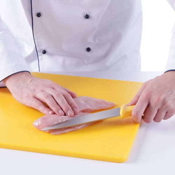 HACCP kokkekniv til fjerkræ 320mm - gul - HENDI 842638