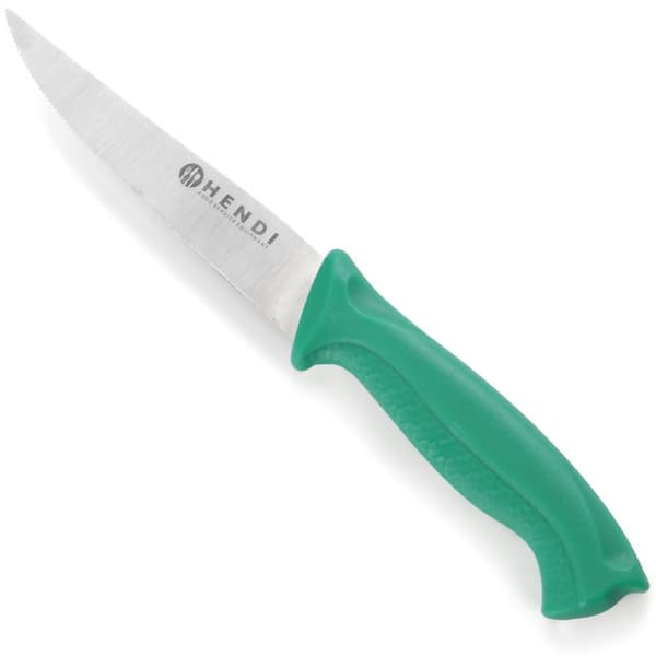 HACCP tandad grönsaks- och fruktkniv 205mm - grön - HENDI 842119