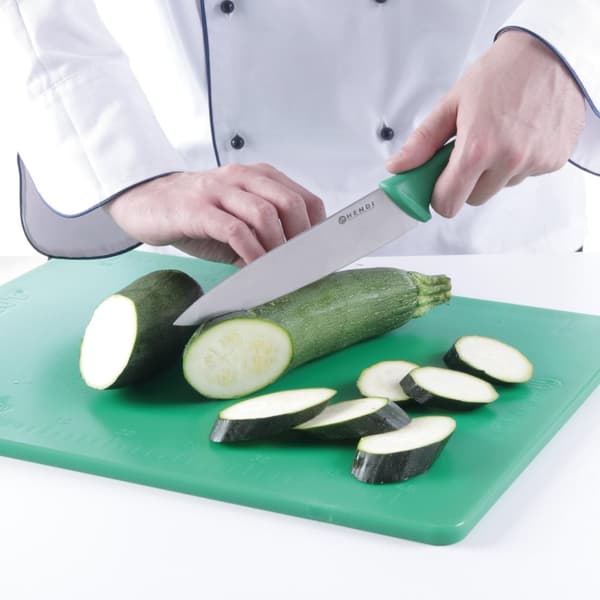 Kockkniv för grönsaker och frukt HACCP 320mm - grön - HENDI 842614
