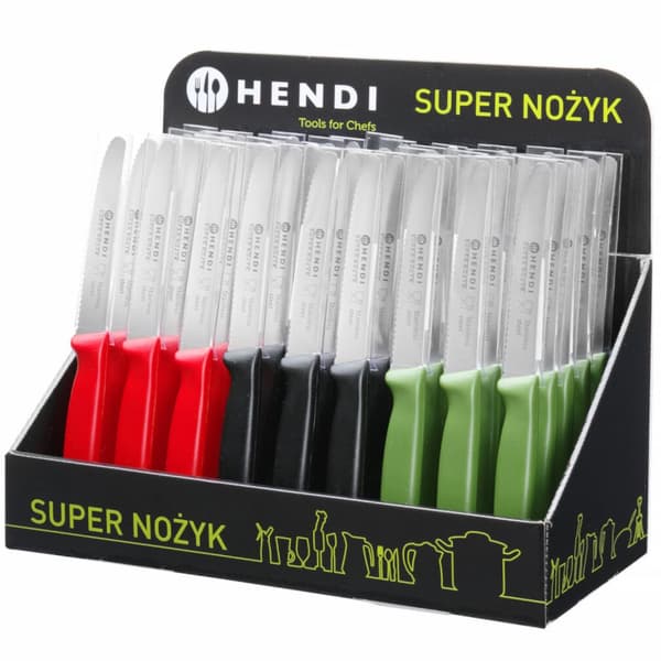 Super skarp universal køkkenkniv, takket klinge 22 cm - grøn