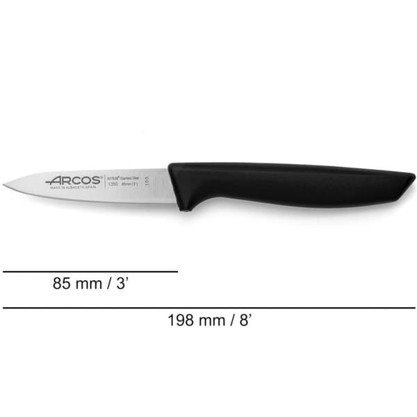 Køkkenkniv til skrælning af grøntsager, frugter, skræller NIZA, længde 83/200 mm