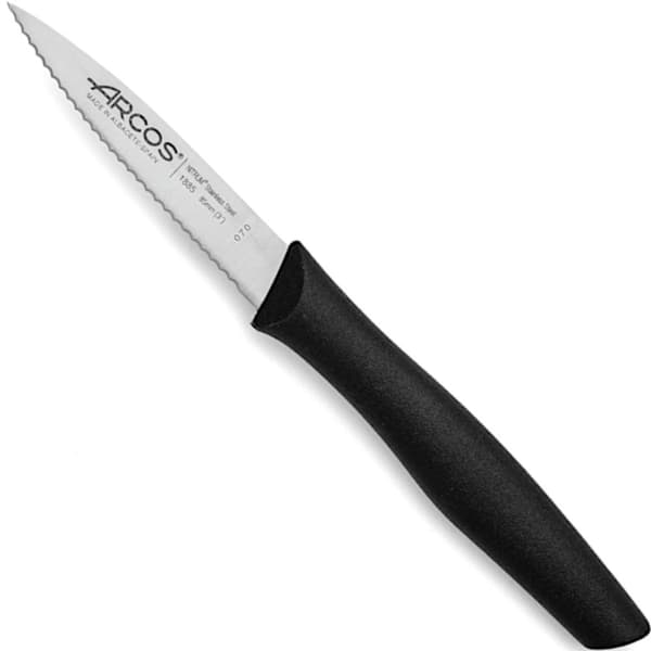 NOVA spetsig kniv för skalning av frukt och grönsaker, tandad, längd 85/200 mm