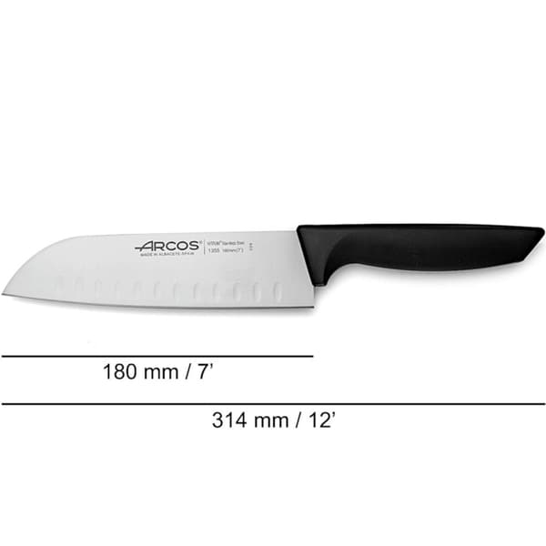 Santoku kniv med kulslip NIZA, längd 180/314 mm