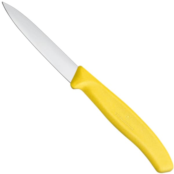 Slät grönsakskniv, längd 80/190 mm - gul