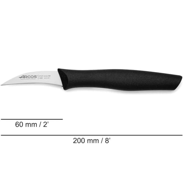 NOVA böjd grönsaks- och fruktskalkniv, längd 60/172 mm